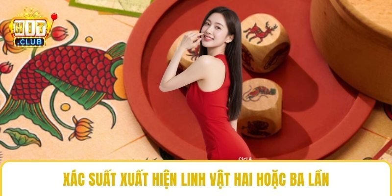 Xác suất xuất hiện linh vật hai hoặc ba lần